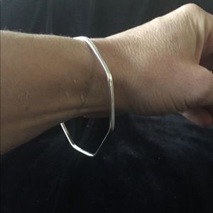 SOLD Sterling Geometric Bangle Bracelet